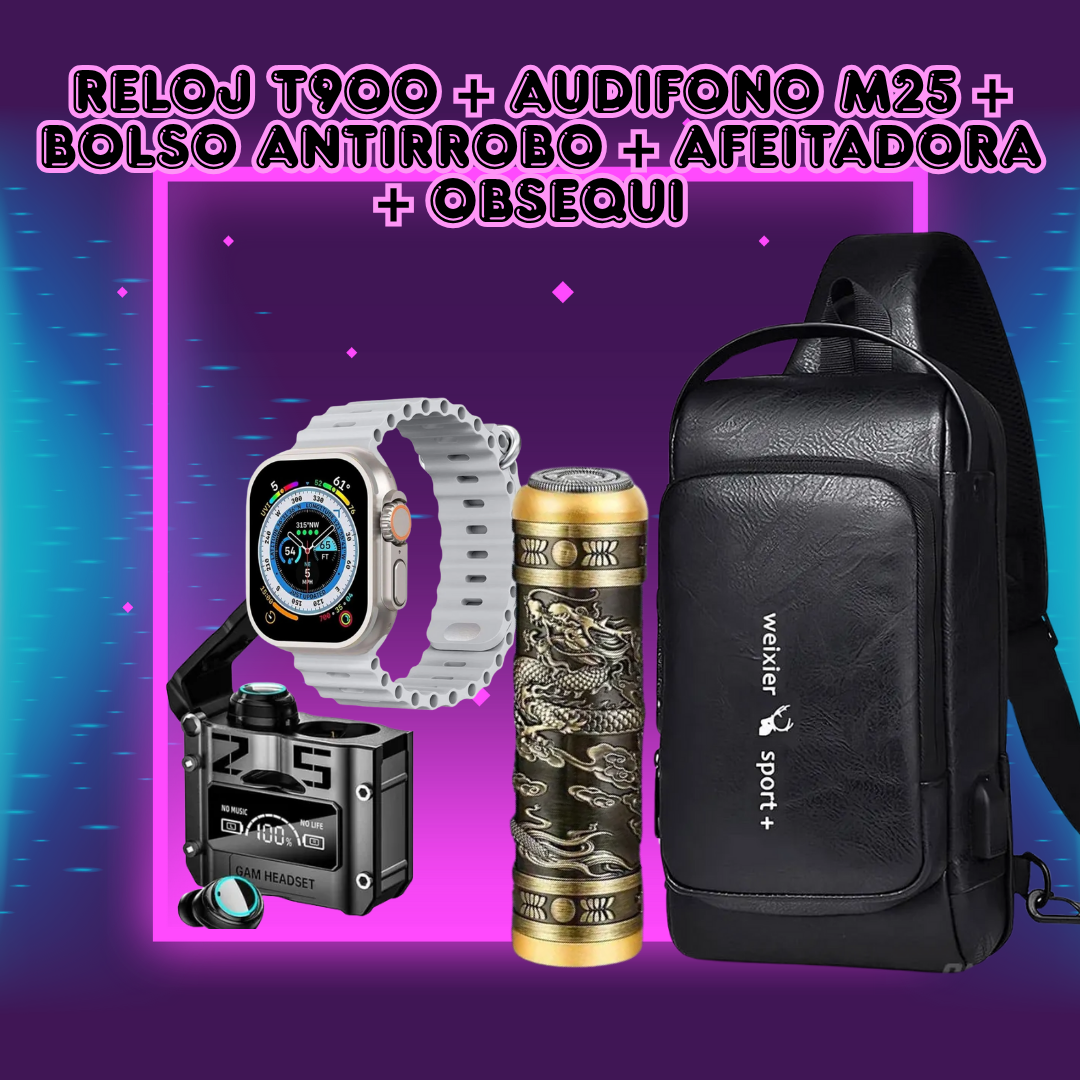 AFEITADORA+T900+BOLSO+AUD M25+OBSEQUIO